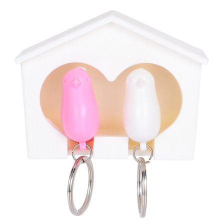 1 sæt nøgleringholder i form af et fuglehus til vægmontering til hjemmet