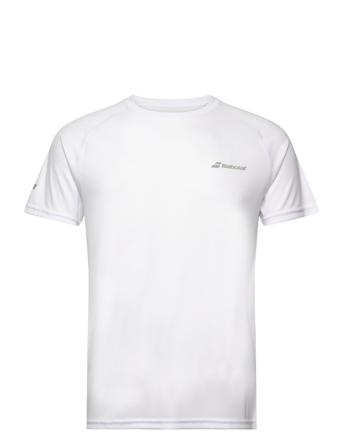Play Crew Neck Tee Men T-shirts Short-sleeved Hvit Babolat*Betinget Tilbud