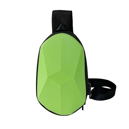 Polyhedral Student Skoletaske Mode Brysttaske Herre og Dame Stor Kapacitet Skuldertaske Dame Udendørs Cykeltaske - Grøn