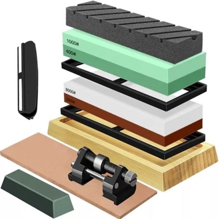 Knivsliber - 2 sten + tilbehør Ruhhy 23763