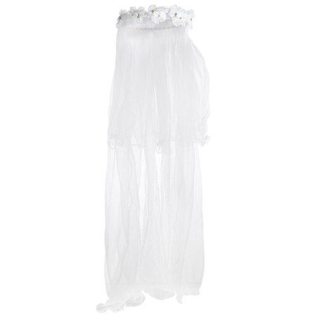 Blomsterkrans Pannebånd Krone Med slør Garland Barn Hodeplagg Tilbehør