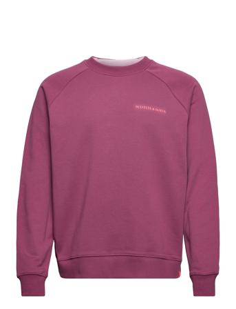 Unisex Crewneck Sweatshirt In Organic Cotton Svetari Collegepaita Liila Scotch & Soda
