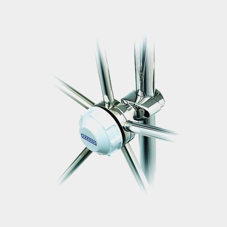 Supporto per timone per pulpito Ø25 - 32 mm, con attacco per pulpito, adatto per asse Ø25 mm (dritto & conico)