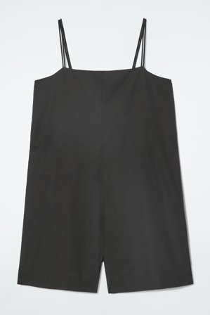 COS Women's Square Neck Playsuit in Black