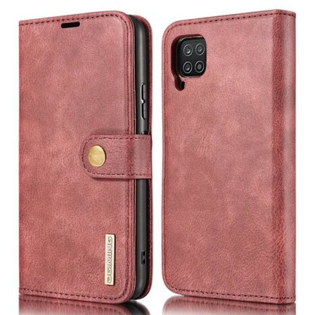 DG MING Samsung A22 4G 2-i-1 Magnet Plånboksfodral - Röd