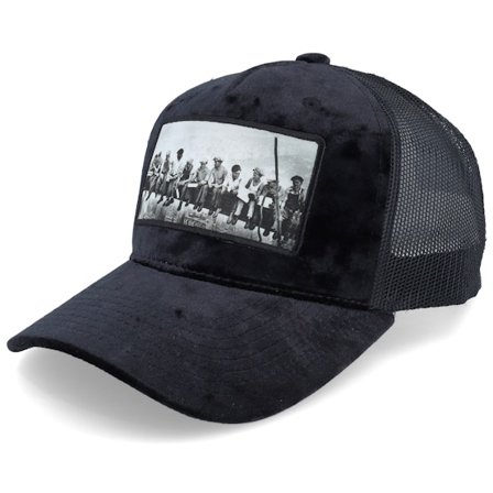 Public Domain - Sort trucker Kasket - Lunch Atop A Skyscraper Black Velvet Trucker @ Hatstore