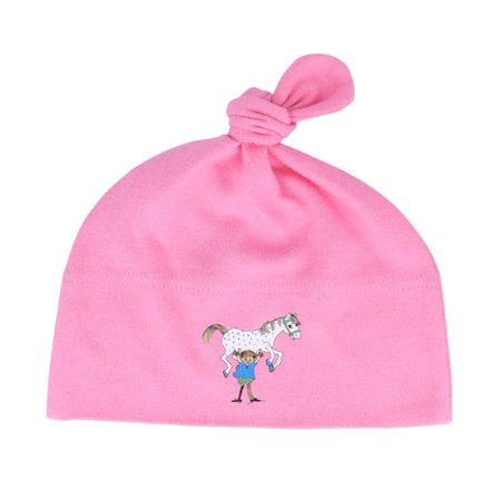 Pippi Långstrump - Rosa traditionalbeanie Beanie - Kids Pippi Lilla Gubben One Knot Pink Beanie @ Hatstore