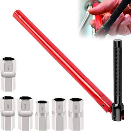 Kran Nyckelset, 13mm Rätvinklig Kranmutter Nyckel, 8-14mm Kraninstallationsnyckel, Kolstål Golvstående Kran Nyckel, för Kranreparationer