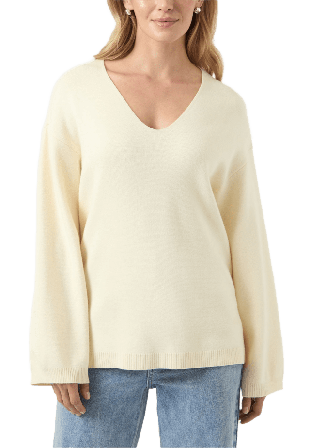 Y.A.S YASELMA Pullover Stickat Dam Beige S