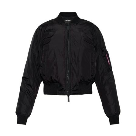 Dsquared2, Bomber Jacket Czarny, Kobieta, Rozmiar: S