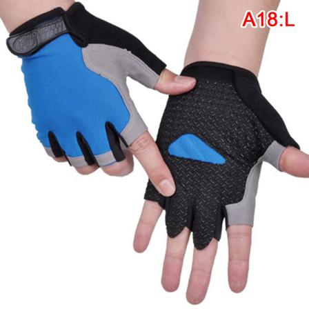 Cykling Anti-slip Anti-svett Herr Dam Half Finger Handskar Breat