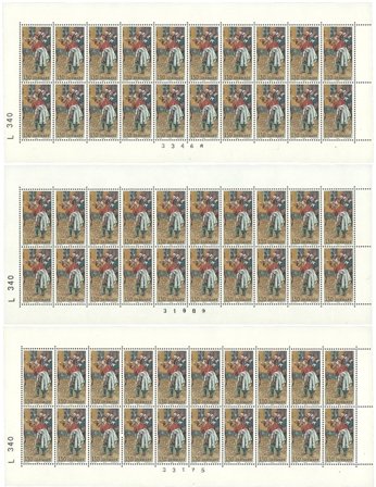 Danmark 1976 - AFA 624x, 624z, 624y, samlet tilbud - Ark - Postfrisk