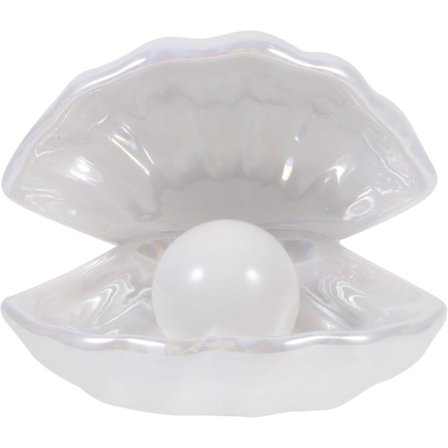 Snäckskalspärla i snäckskalslampa, nattlampa stämningslampa bärbar snäckskalspärllampa LED-lampa för sovrum vardagsrum