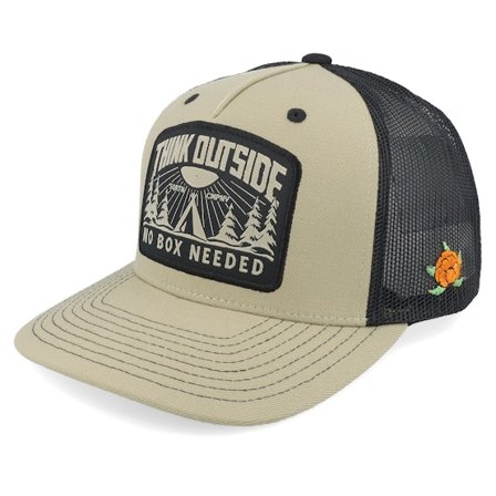 SQRTN - Beige trucker Cap - Outside 2 Cap Soft Green/Black Trucker @ Hatstore