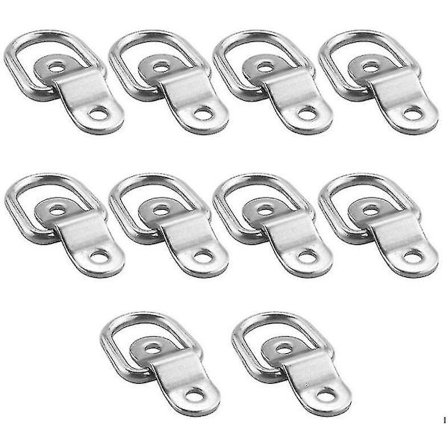 10-pack D-ring surrningsankare, 1/4 rostfritt stål tunga surrningsringar [db]