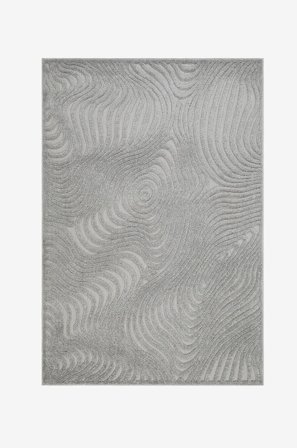 KM Home - Tæppe Hampton til indendørs brug/udendørs brug - Grå - Udendørstæpper - 140X200 - Fra Homeroom