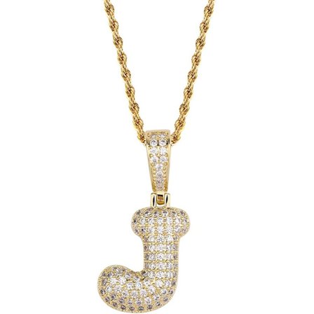 Guld bokstavskedja halsband för kvinnor personligt initialt namn halsband män rostfritt stål repkedja