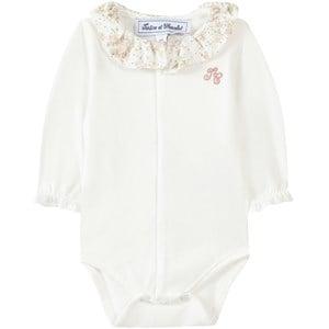Tartine et Chocolat Baby Body With Ruffle Collar Cream 3 Months - All in ones - 3 months - Cream
