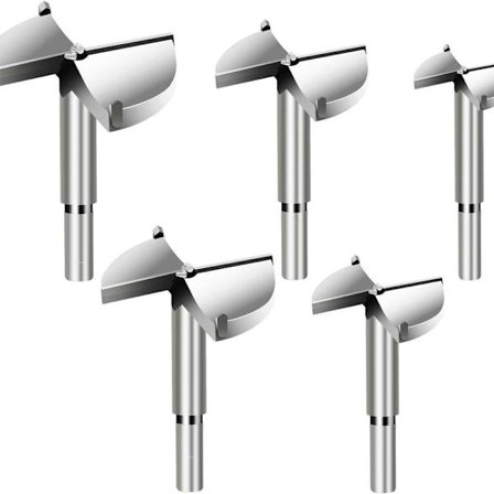 5 st Forstner träborrar Diameter 35/40/45/50/60mm Karbid försänkta borrar