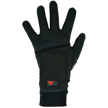 Avignon Heat FlexDuo Tunn Värmehandske Utfällbar Luva Basic Inkl Powerbank Black