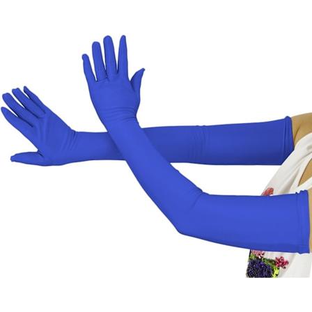 20,1 tuuman pitk t venyv t spandex-oopperak sineet, kyyn rp n yli (musta) Royal Blue Large