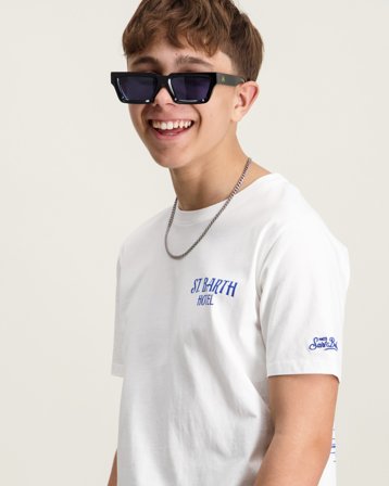 MC2 Saint Barth BOY COTTON T-SHIRT Hvid T-shirts Dreng - Kids Brand Store