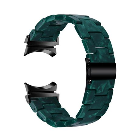 Samsung Galaxy Watch 5 / 5 Pro / 4 klockarmband i resinstil - Svartaktig Grön