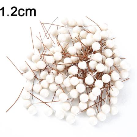 50st/lot Mini Plast Bär Konstgjord Blomma Röd Körsbär White