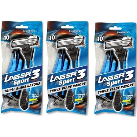 30st rakhyvlar Laser Sport3, 3-bladig rakhyvel för män, killar