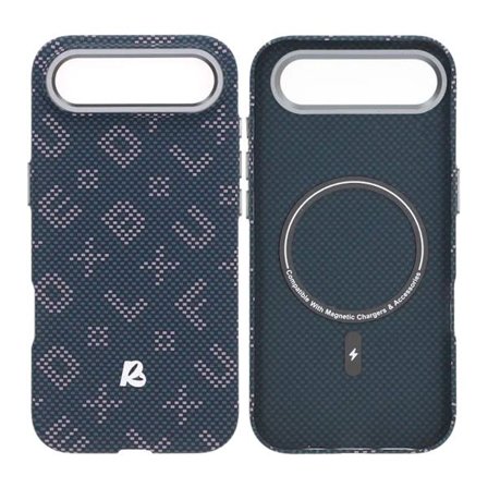 Gilded Magnetic Case For iPhone Air Letter Blue