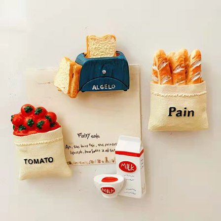 10 stk. Tilfældige mad køleskabsmagneter, søde 3D magneter til køleskab