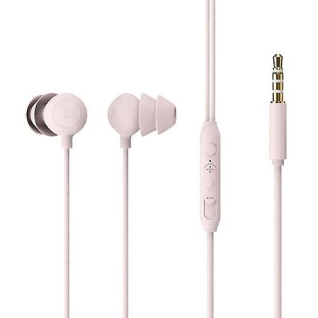 3,5 mm/typ-c trådbundna hörlurar, sömn Hifi-headset, bas Stereo brusreducerande hörlurar med mikrofon rosa