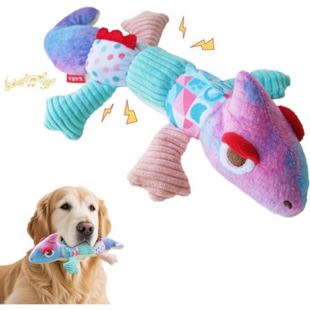 Hundelegetøj Pibelegetøj til Hund – Blød Kamæleon, Tygge og Trækketov til Små og Mellemstore Hunde_OF