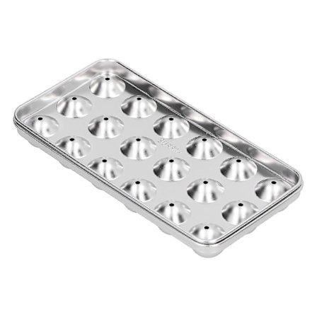 Isterningebakke i rustfrit stål med låg - Sommerredskab til hjemmet