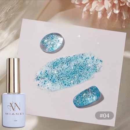 MIANEL 1-12st 12ML Sommar Bubble Ice Tea Serie Glitter Gel Nagellack Flash Nagellack Sommarnaglar Vita Naglar Blå Naglar