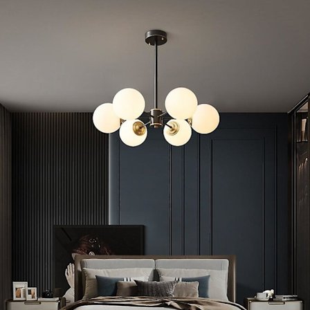 70 cm Hengelampe Design Lysekrone Kobber Messing Moderne