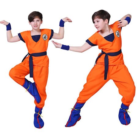 4-11 år barn gutter jenter Dragon Ball Anime Son Goku Cosplay festdrakt sett antrekk sett gaver