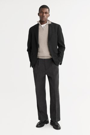 Soft Goat - Men's Half Zip - M - Greige