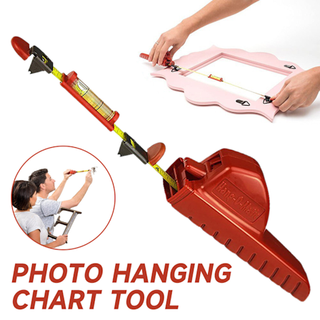Bildhängningsverktyg Enkel ramhängare Canvasram Nivålinjal Kit