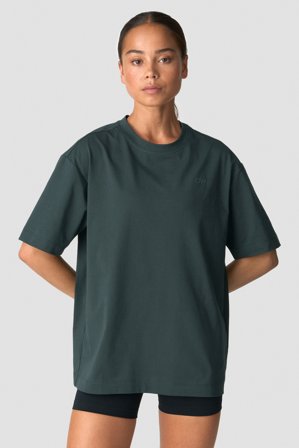 ICANIWILL - Everyday Cotton T-shirt Dark Green - Dame - ICIW