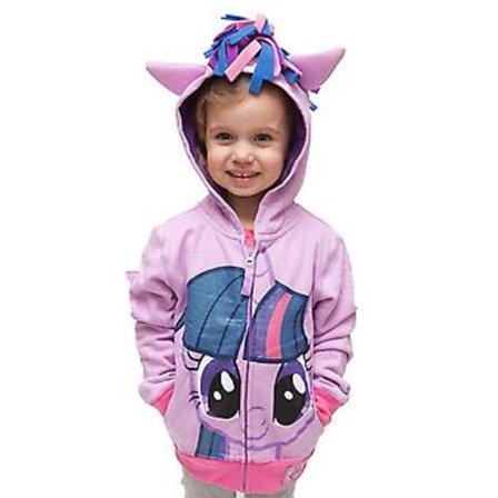 My Little Pony Jenter Glidelåshettegenser Barnjakke Frakk Topper Rainbow Dash Twilight Sparkle For 3-9 år (7-8 år Lilla)