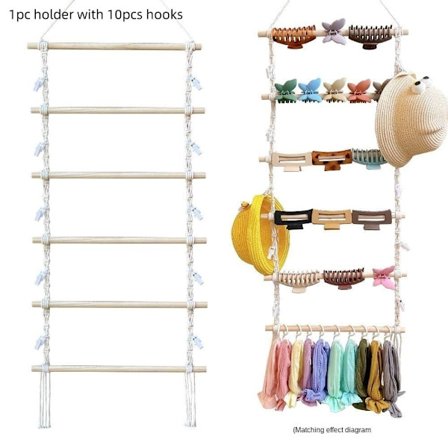 Vægmonteret Claw Clip Stand Hair Claw Clip Organizer Hårklemme