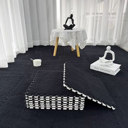 Plyschmatta skarvningsblock sovrum sängkant halkfri golvmatta flytande fönster bekväm bomull varm dyna