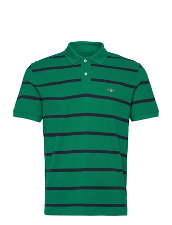 GANT Striped Polo - Green - M