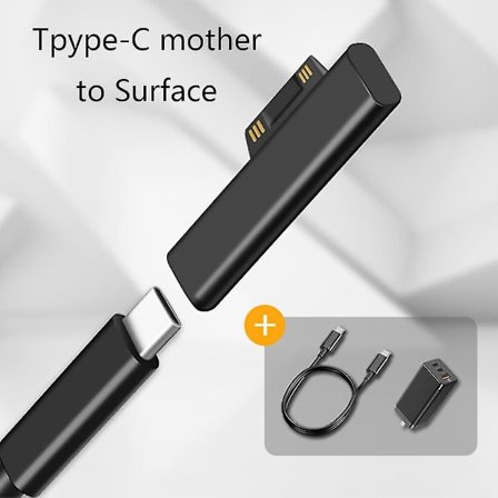USB-C virtalähteen naarasadapteri Surface Pro 3 4 5 6 Fa:lle