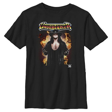 WWE Undertaker Flames Graphic T-skjorte for gutter, Svart, SmallEFEFA135