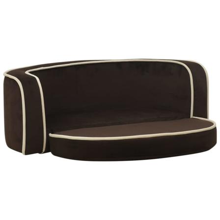 Vidaxl Hundsoffa Vikbar Brun 73x67x26 Cm Plysch Tvättbar Dyna Brun