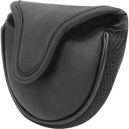 Musta - Golf-putterin päällinen Vedenpitävä PU-nahkainen golf-putterin päällinen Nailonverkolla Puolipyöreä golf-putterin päällinen