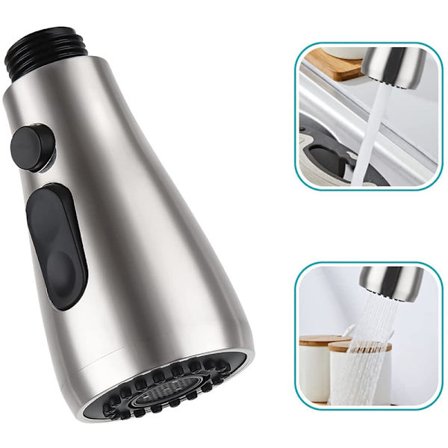 Udskiftningshoved til køkkenarmatur, udtrækkeligt armatur sprayhoved dyse, jet spray og pausefunktion