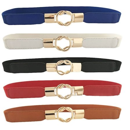 Elastisk bælte til kvinder, 5-pak